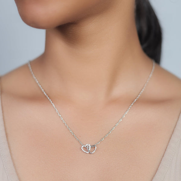 925 Silver Eternal Hearts Pendant