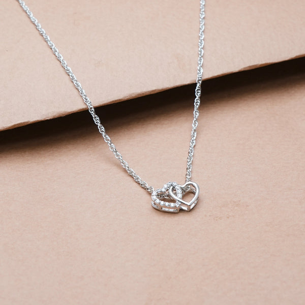 925 Silver Eternal Hearts Pendant