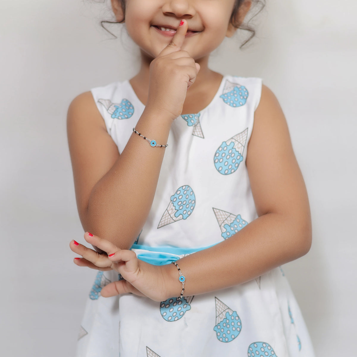 925 Silver Evil Eye Bracelet - 925 sterling silver bracelet by Tassya Silver