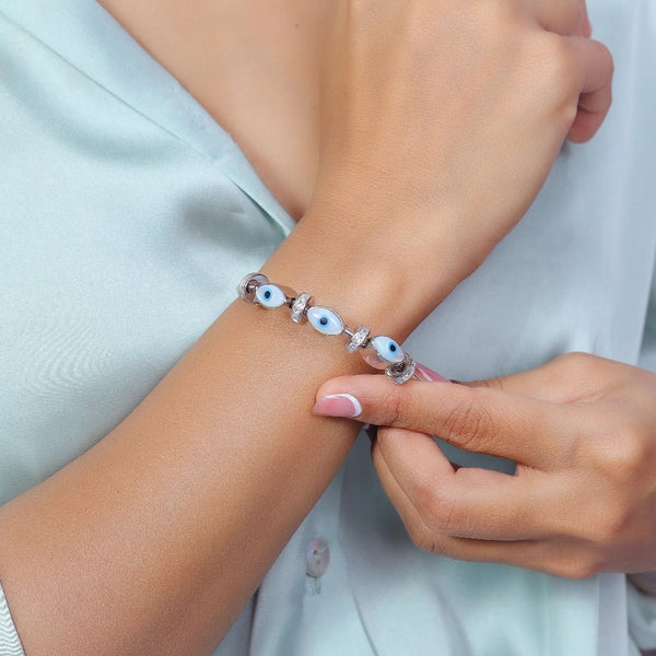 925 Silver Eye Gleam Kada