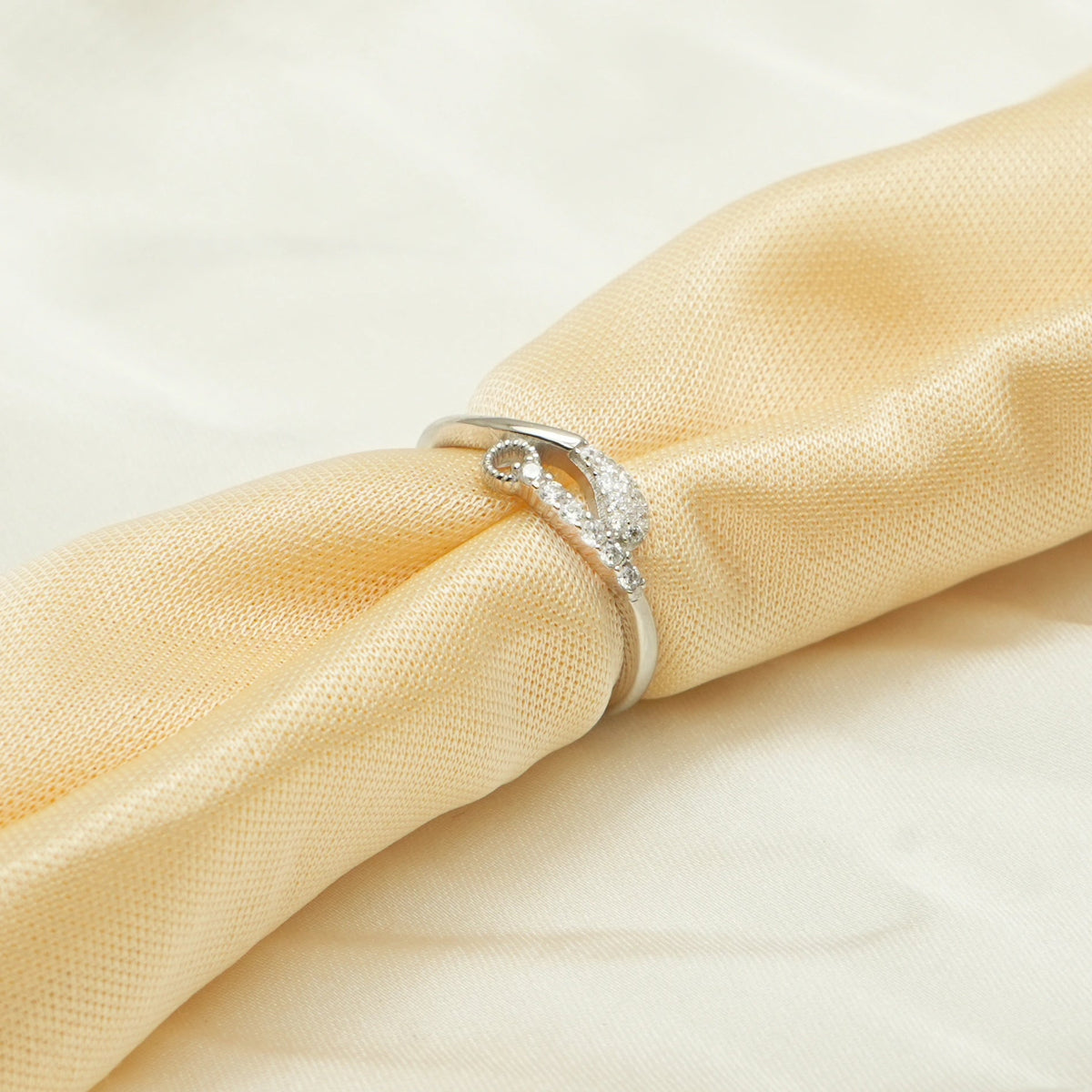 925 Silver Fern Glow Minimal Ring - 925 sterling silver ring by Tassya Silver