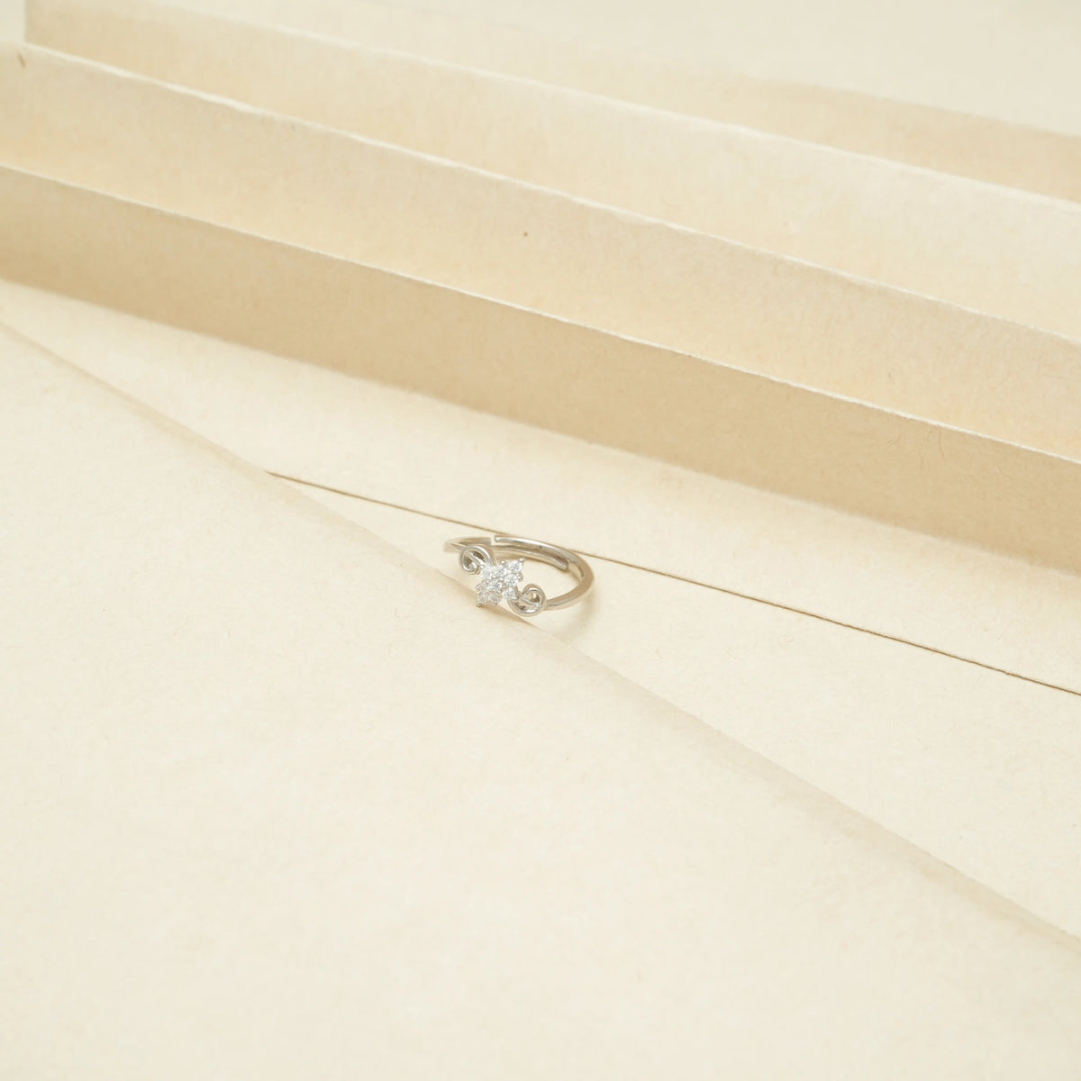 925 Silver Floral Whisper Ring - 925 sterling silver ring by Tassya Silver