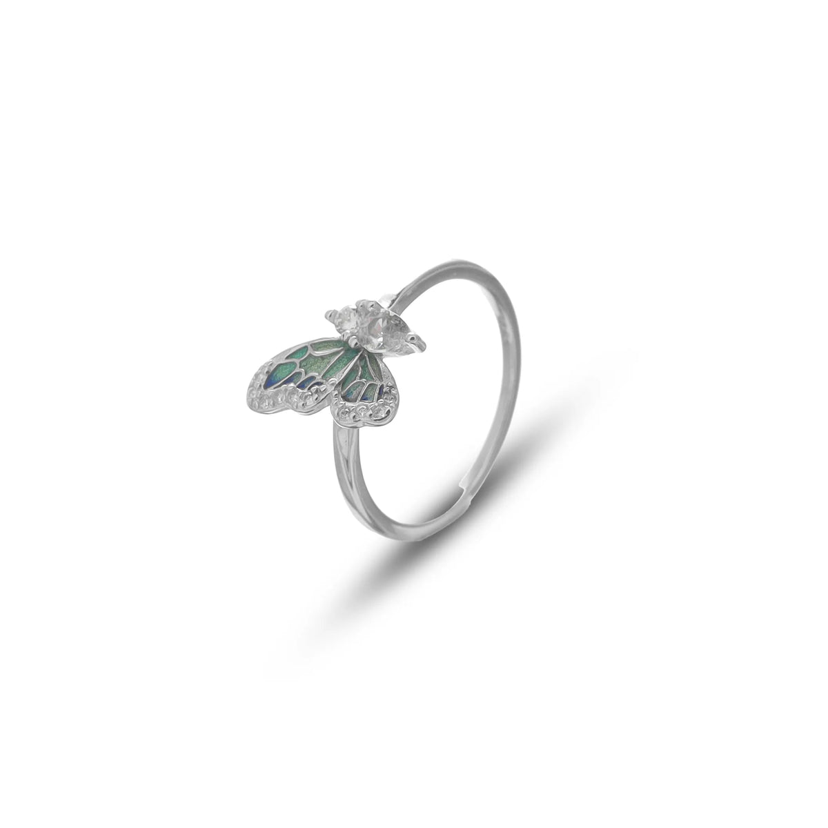 925 Silver Garden Fairy Minimal Ring - 925 sterling silver ring by Tassya Silver