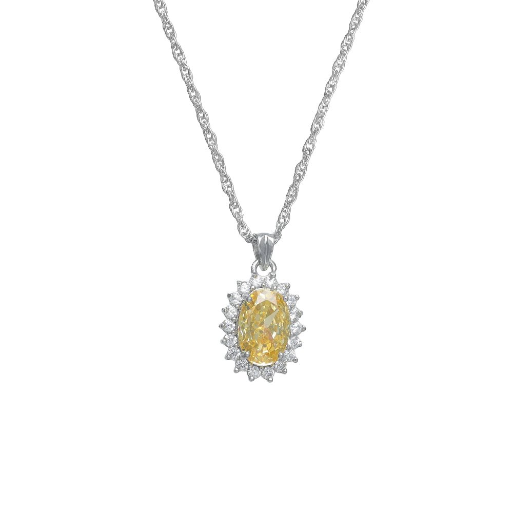 925 Silver Golden Aura Pendant - 925 sterling silver pendant by Tassya Silver
