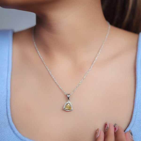 925 Silver Golden Glow Pendant