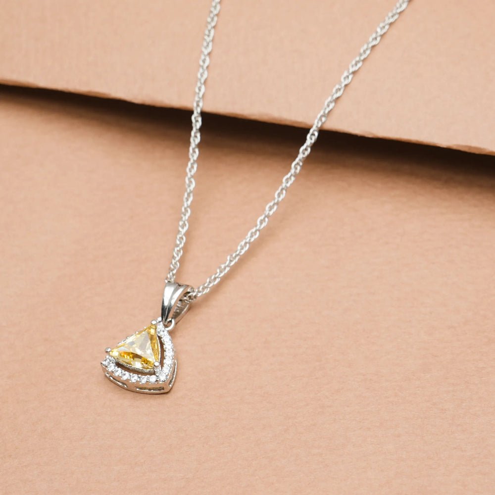 925 Silver Golden Glow Pendant - 925 sterling silver pendant by Tassya Silver