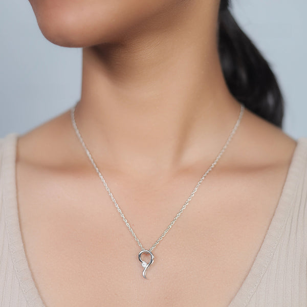 925 Silver Halo Drop Pendant