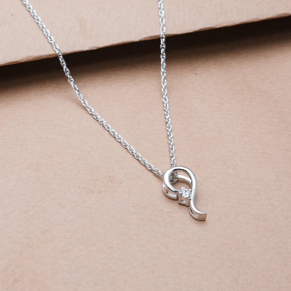 925 Silver Halo Drop Pendant