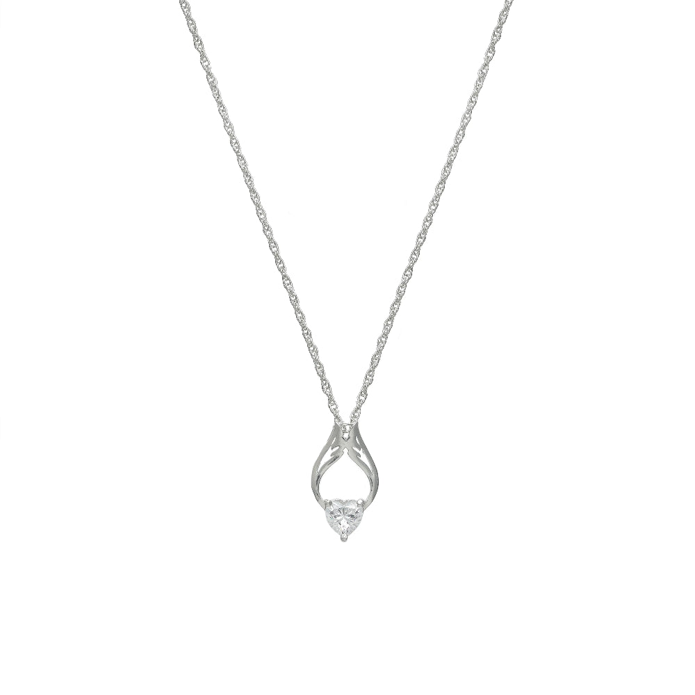 925 Silver Heart Glow Pendant - 925 sterling silver pendant by Tassya Silver