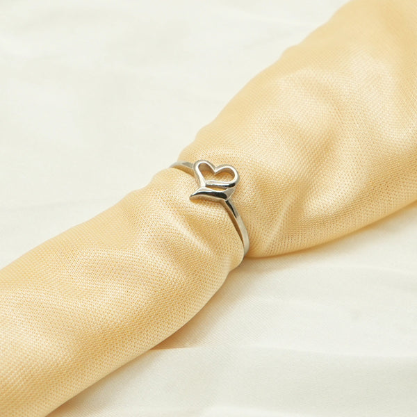 925 Silver Heart Loom Ring