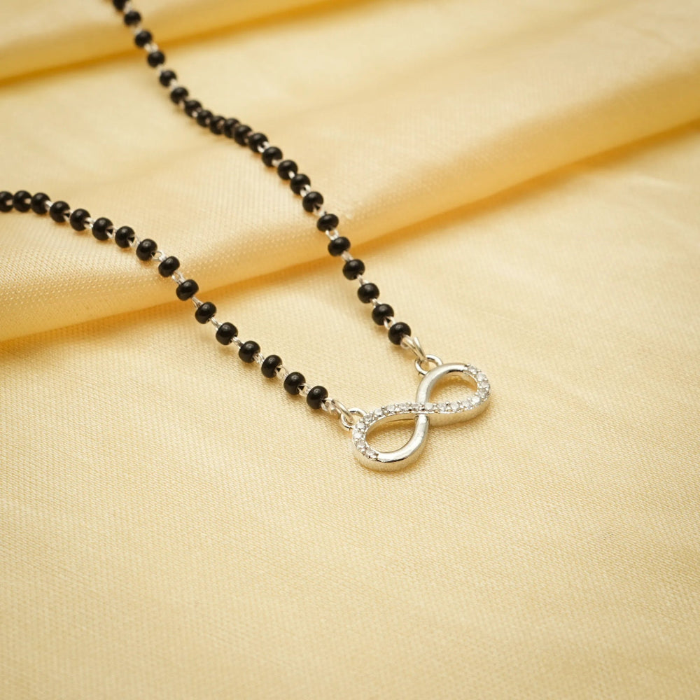925 Silver Infinity Spark Mangalsutra - 925 sterling silver mangalsutra by Tassya Silver