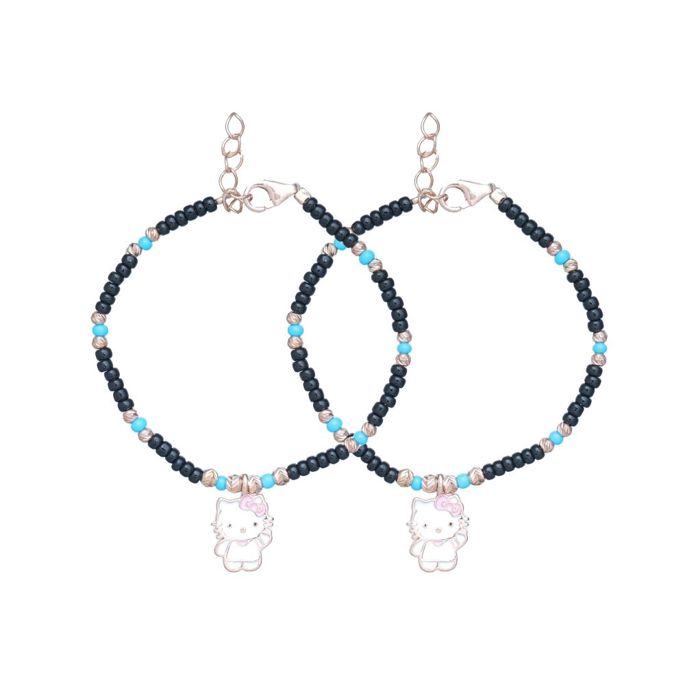 925 Silver Kitty Charm Bracelet - 925 sterling silver bracelet by Tassya Silver