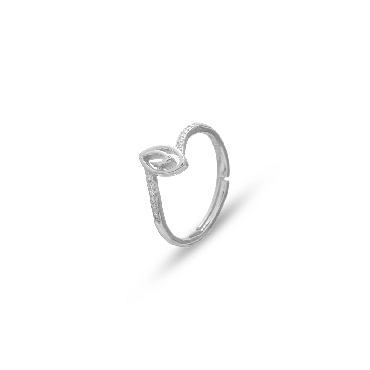 925 Silver Leaflet Shine Ring - 925 sterling silver ring by Tassya Silver