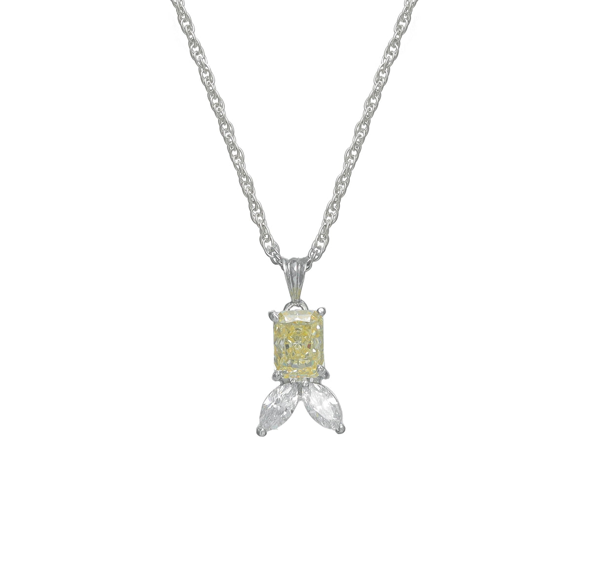 925 Silver Lemon Bloom Pendant - 925 sterling silver pendant by Tassya Silver