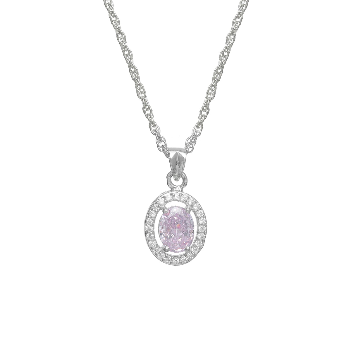 925 Silver Lilac Halo Pendant - 925 sterling silver pendant by Tassya Silver
