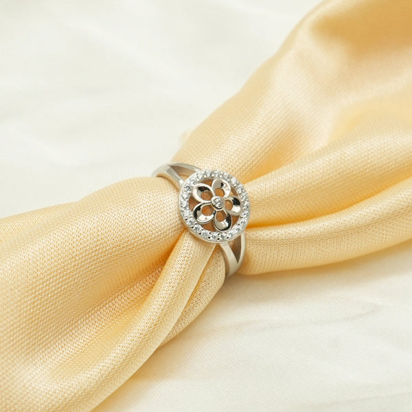925 Silver Lotus Embrace Ring