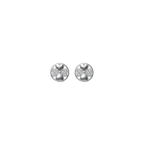 925 Silver Love Interlocking Heart Earrings - 925 sterling silver earrings by Tassya Silver