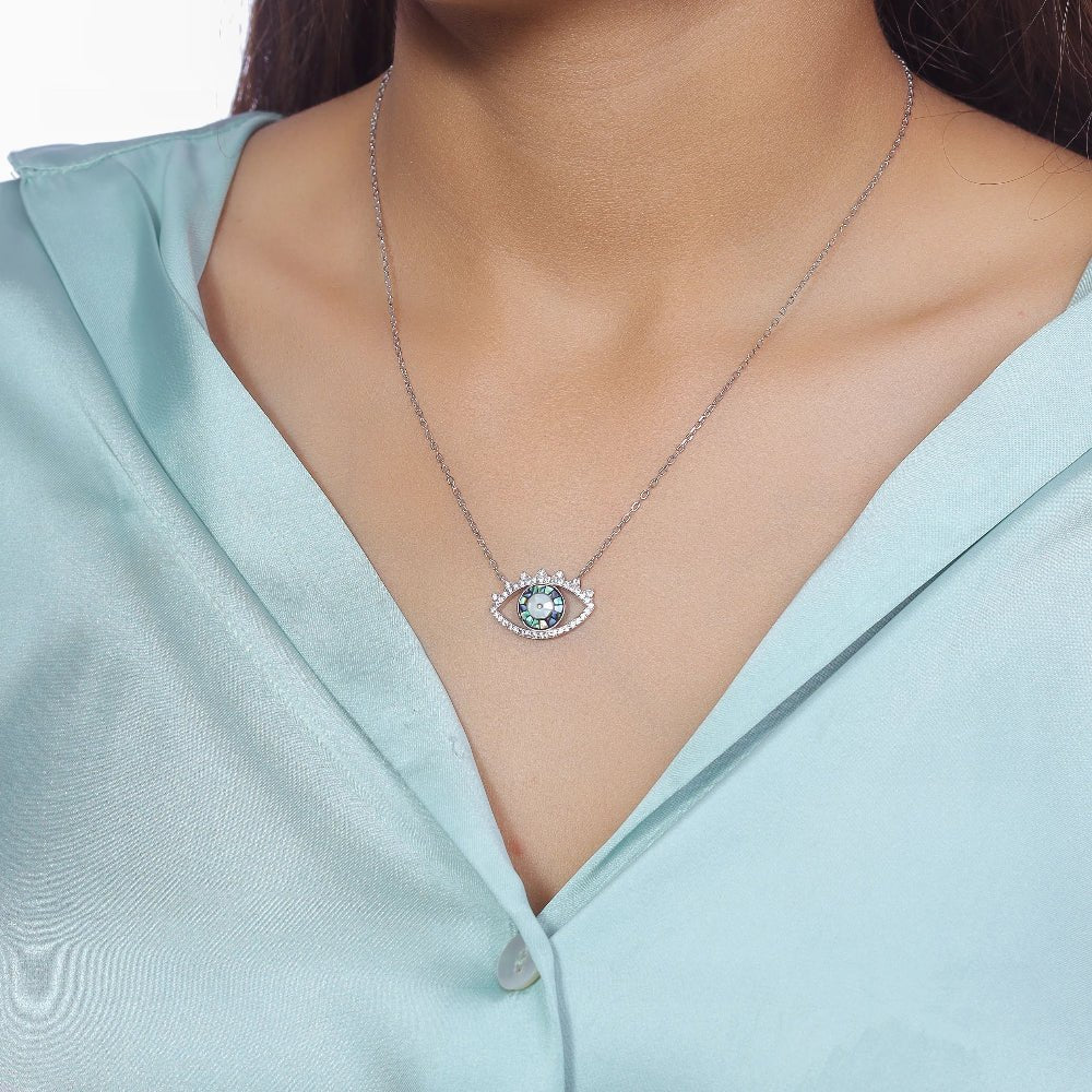 925 Silver Mystic Eye Chain Pendant - 925 sterling silver pendant by Tassya Silver