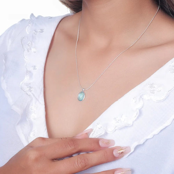 925 Silver Ocean Mist Chain Pendant