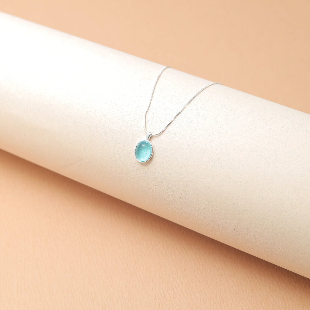 925 Silver Ocean Mist Chain Pendant - 925 sterling silver pendant by Tassya Silver