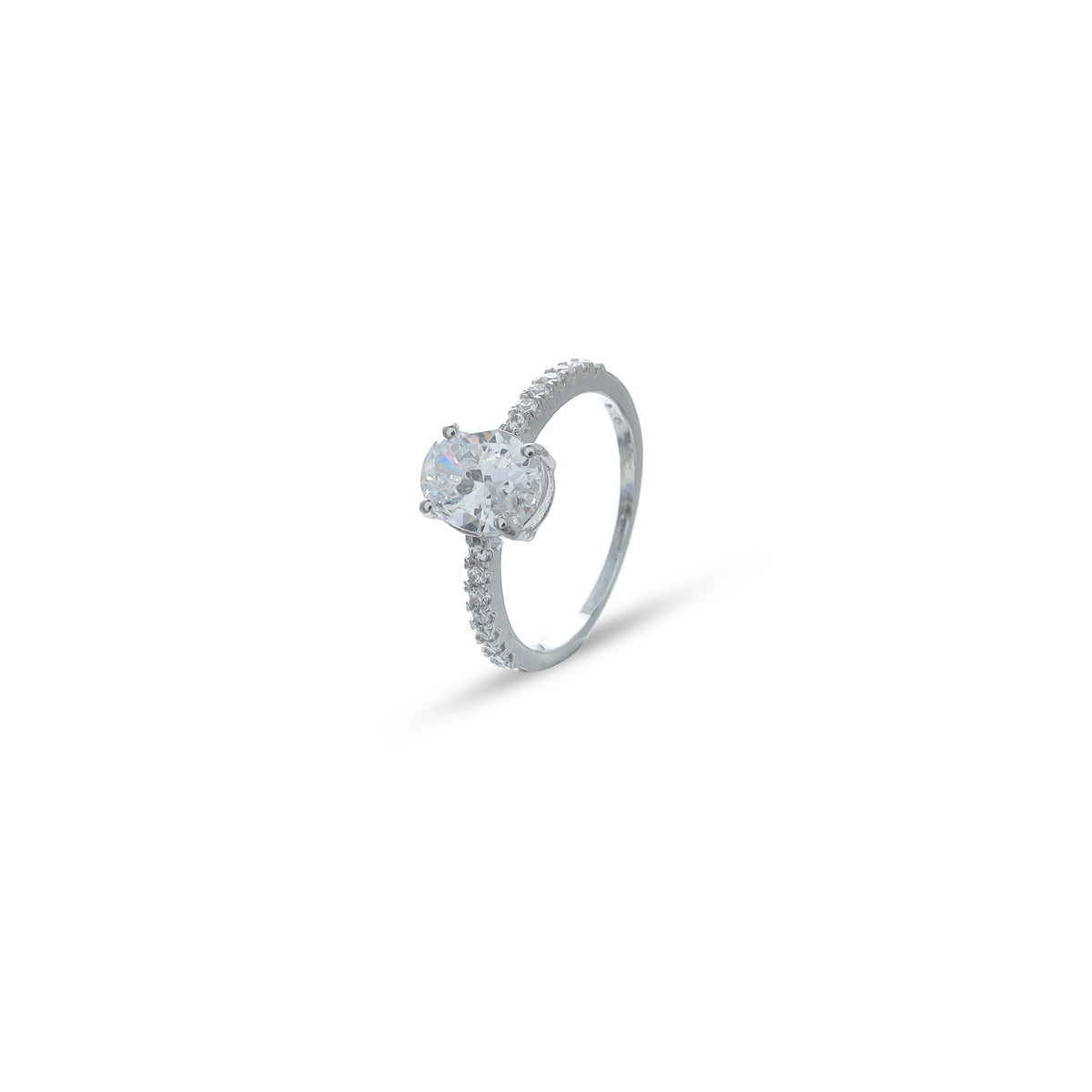 925 Silver Oval Spark Ring - 925 sterling silver ring by Tassya Silver