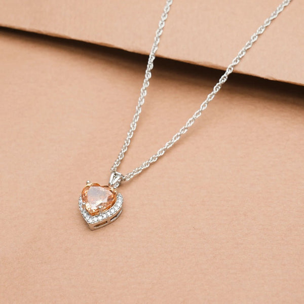 925 Silver Sunset Heart Pendant