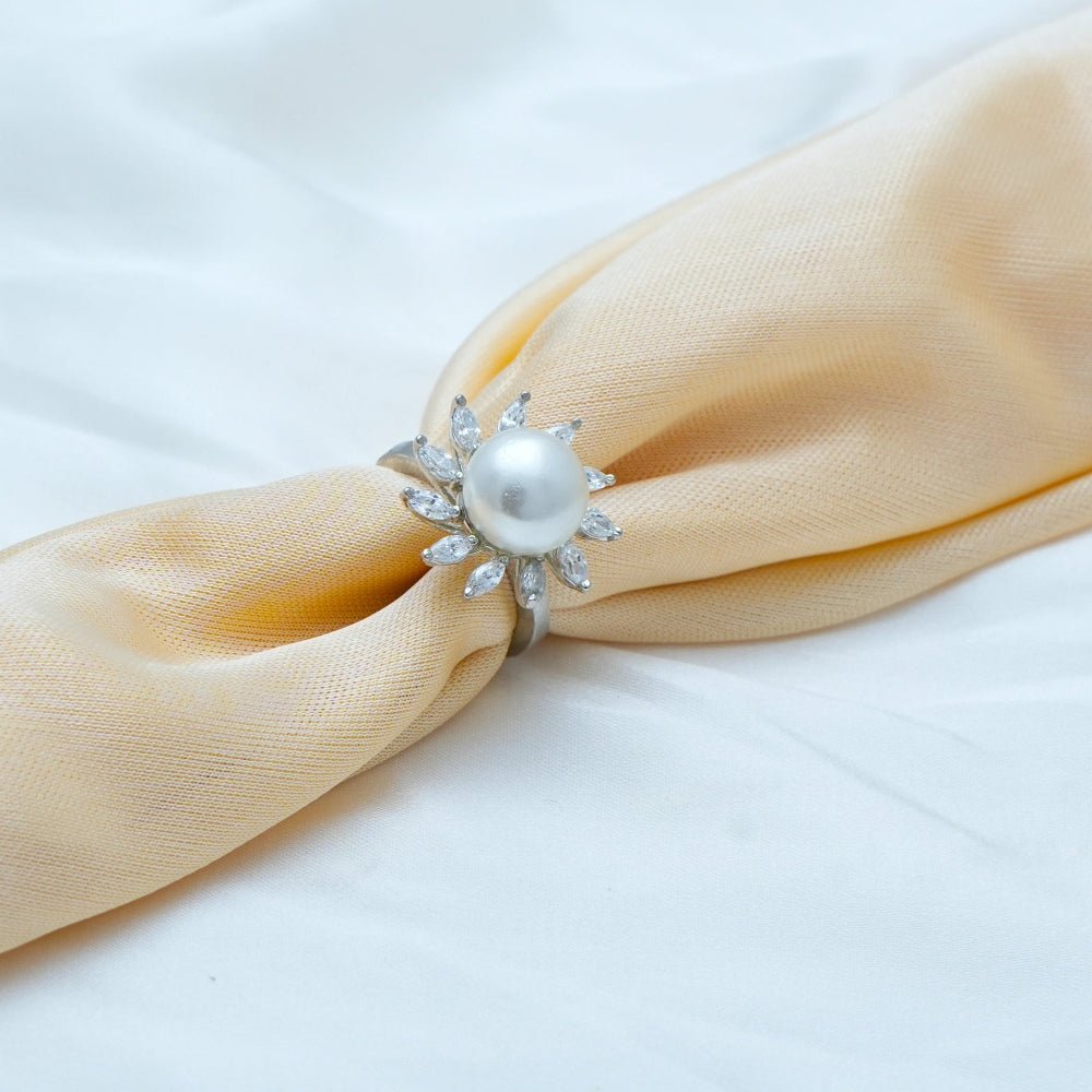 925 Silver Pearl Sun Ring - 925 sterling silver ring by Tassya Silver