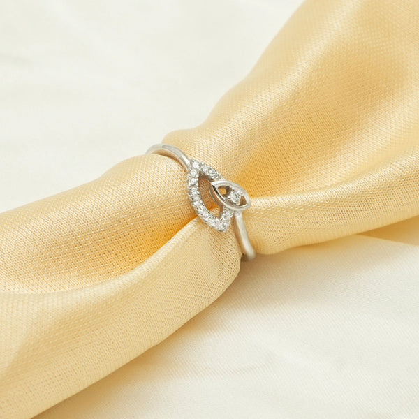 925 Silver Petal Whirl Floral Ring