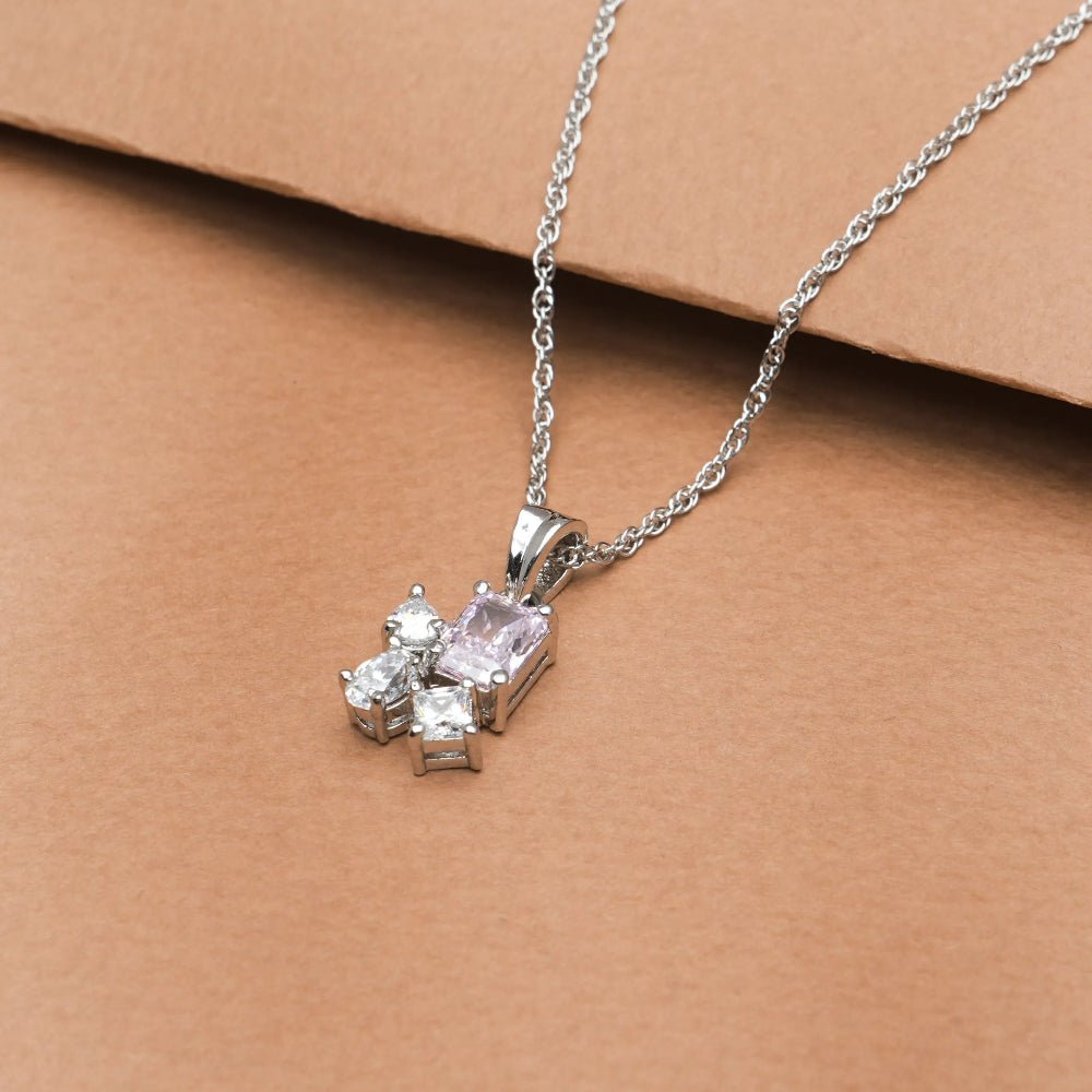 925 Silver Pink Blossom Pendant - 925 sterling silver pendant by Tassya Silver