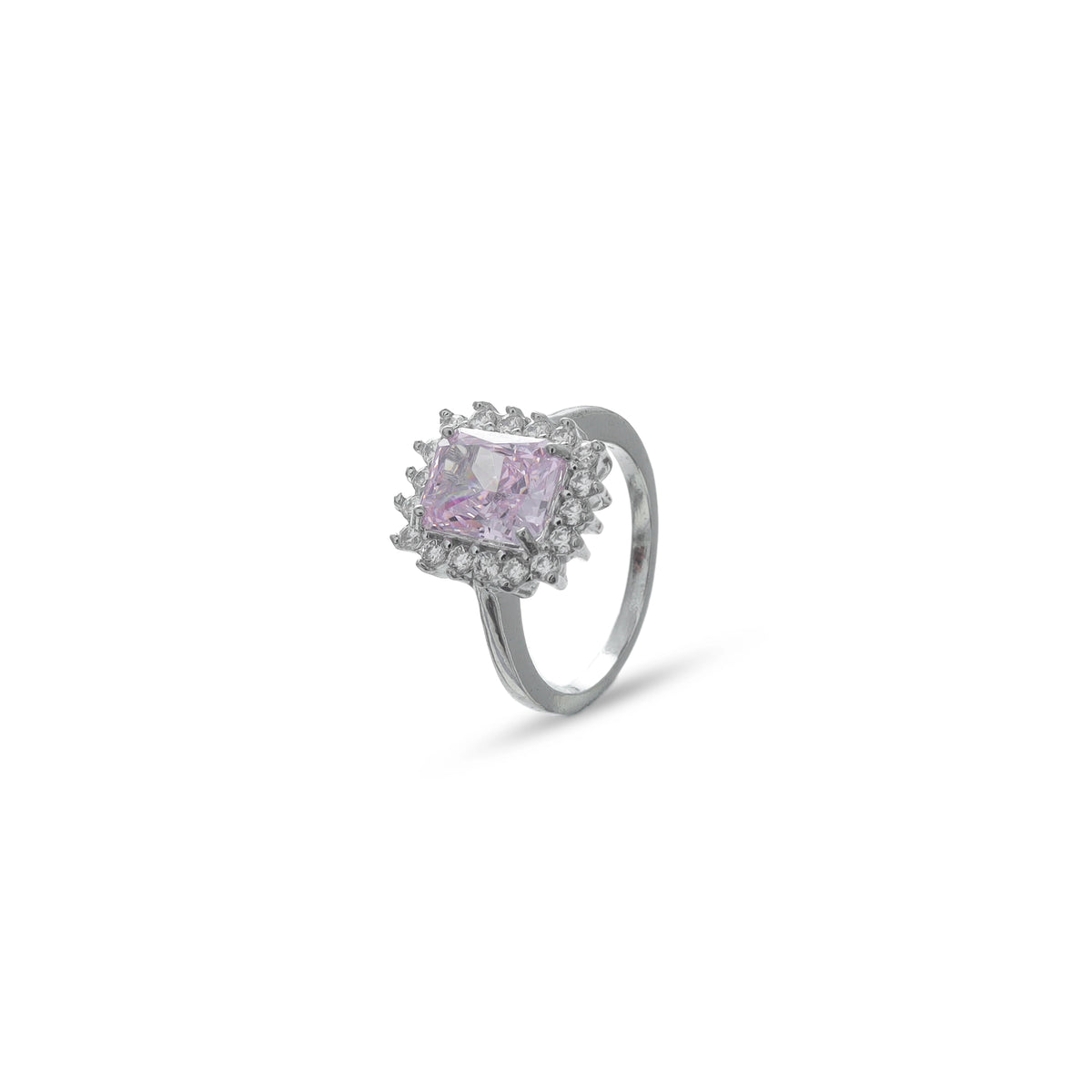 925 Silver Pink Glow Ring - 925 sterling silver ring by Tassya Silver