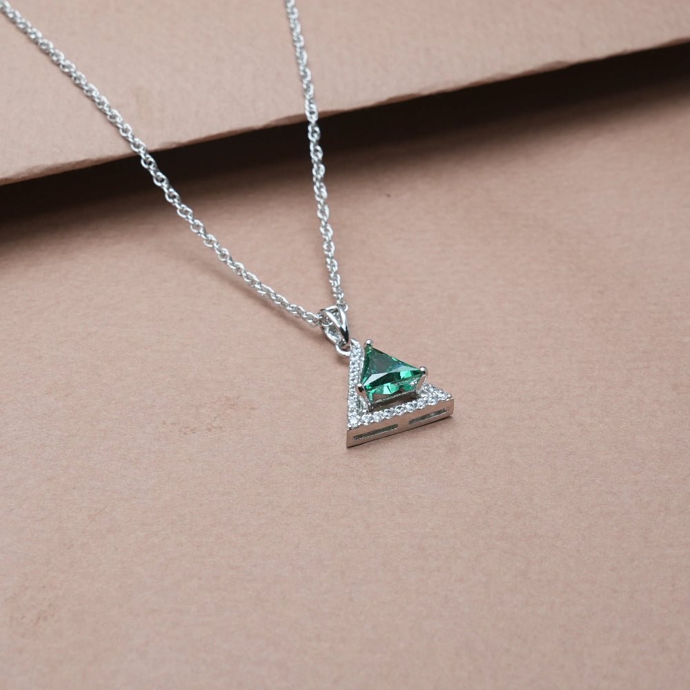 925 Silver Prism Spark Pendant - 925 sterling silver pendant by Tassya Silver