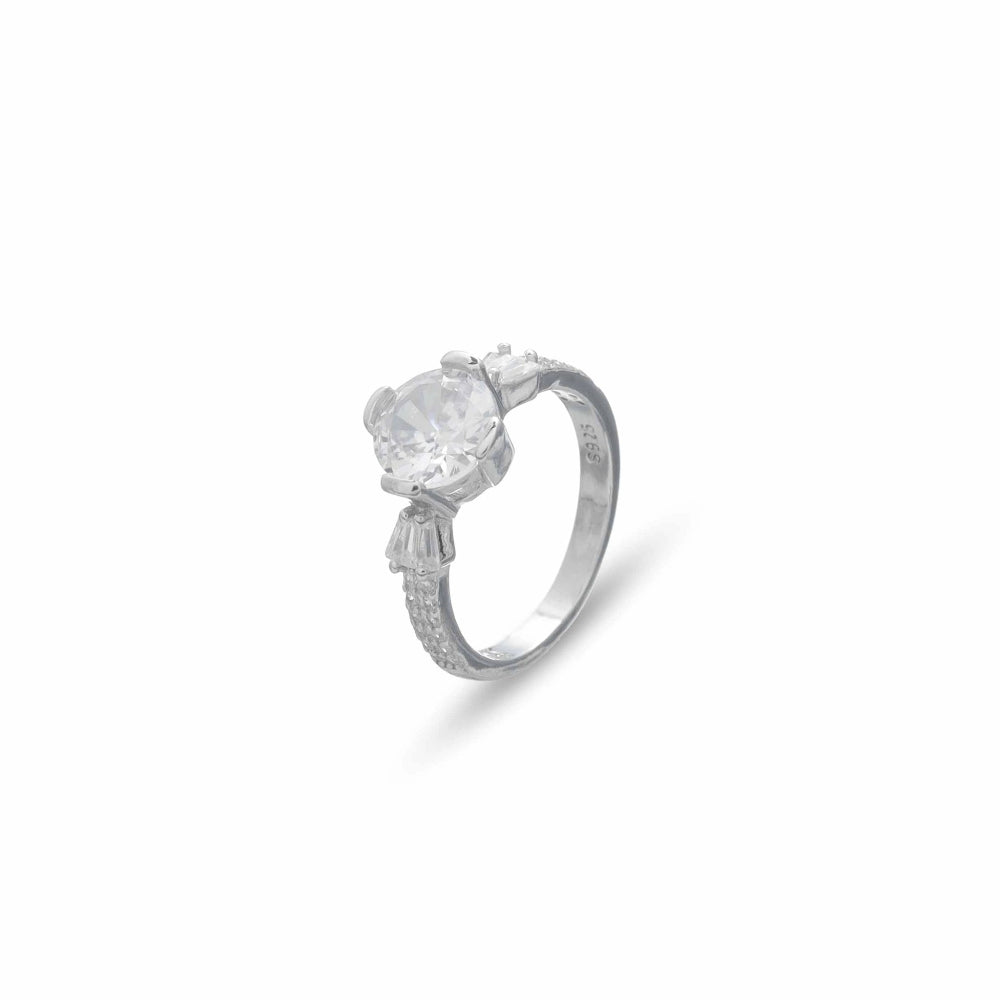 925 Silver Radiant Luxe Solitaire Ring - 925 sterling silver ring by Tassya Silver