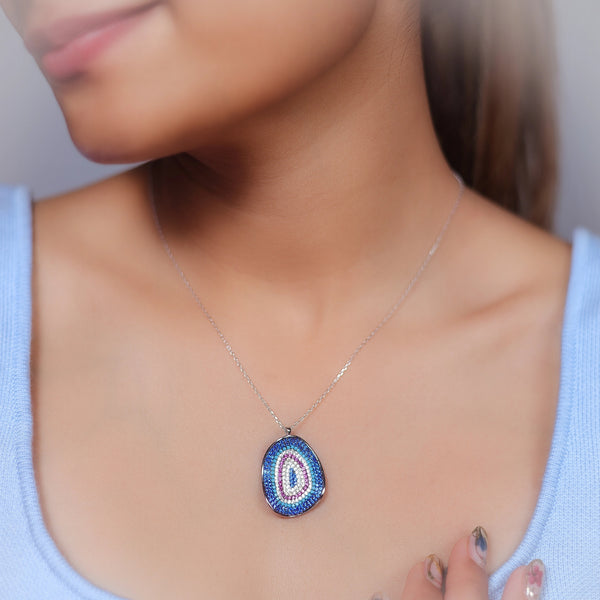 925 Silver Rainbow Aura Pendant