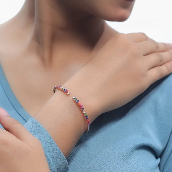 925 Silver Rainbow Sparkle Kada