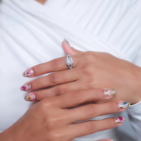 925 Silver Regal Spark Ring