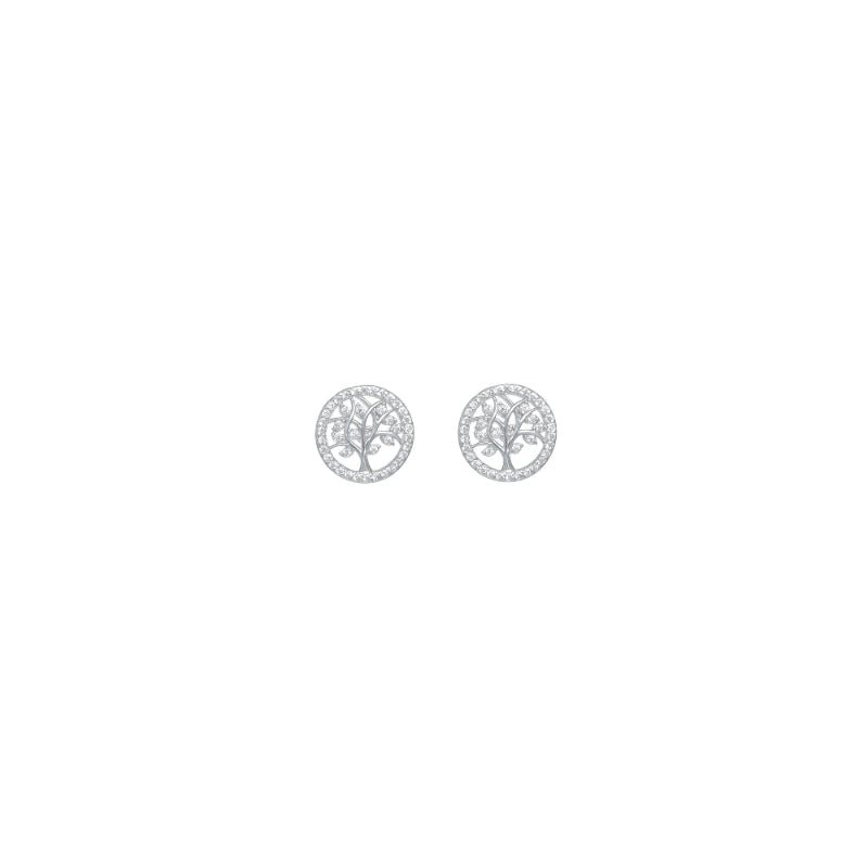 925 Silver Rooted in Light Earrings - 925 sterling silver earrings by Tassya Silver