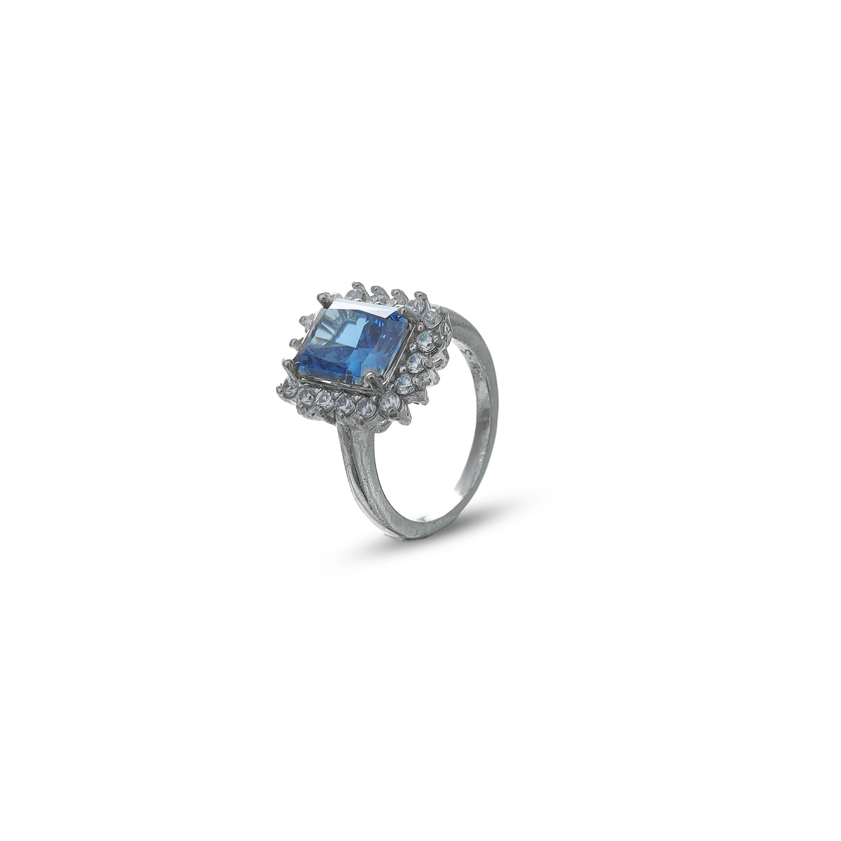 925 Silver Royal Blue Ring - 925 sterling silver ring by Tassya Silver