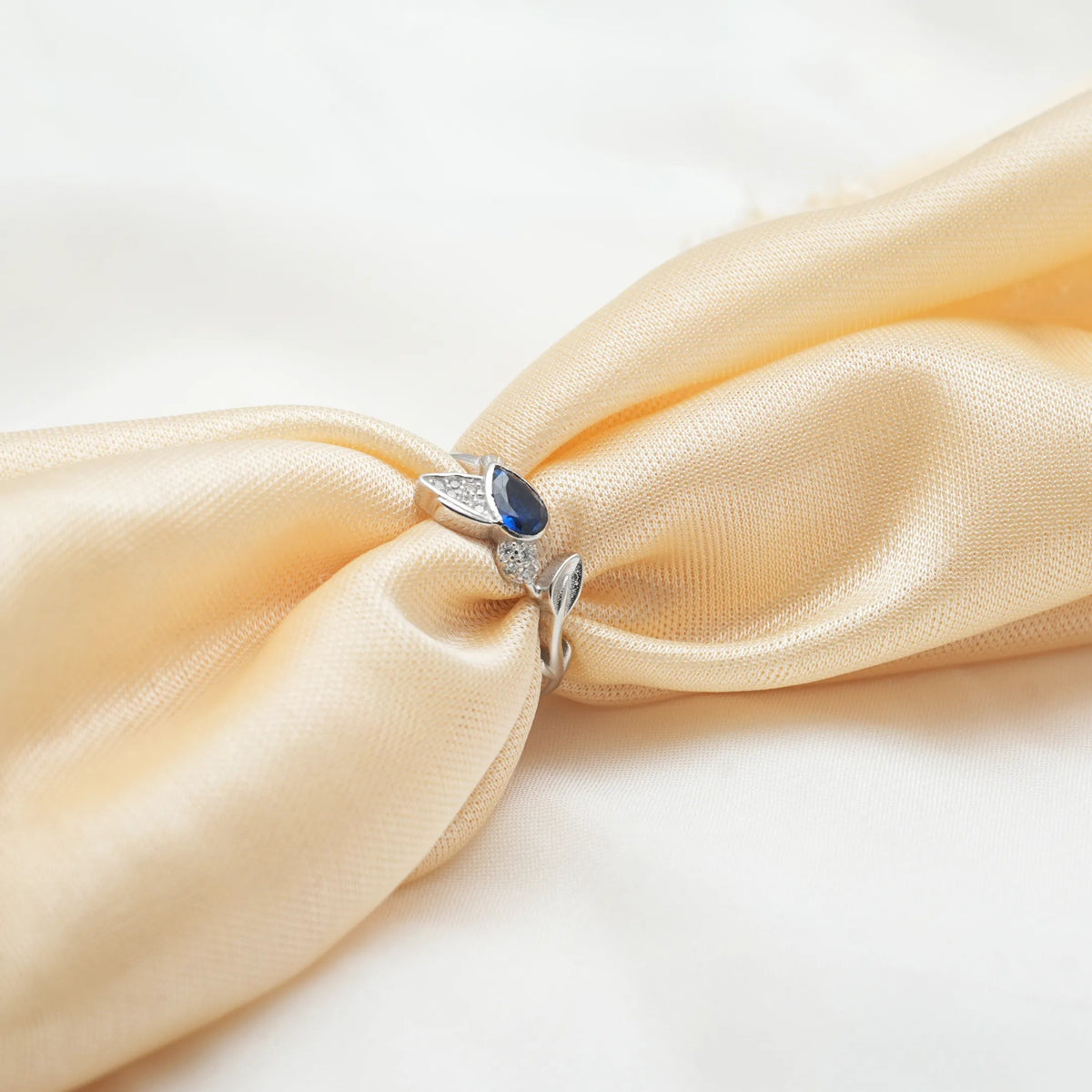 925 Silver Sapphire Bloom Vine Ring - 925 sterling silver ring by Tassya Silver