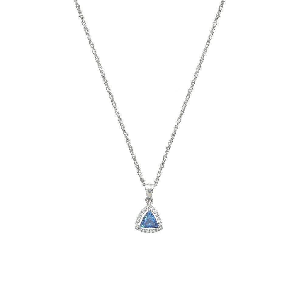 925 Silver Sapphire Glow Pendant - 925 sterling silver pendant by Tassya Silver