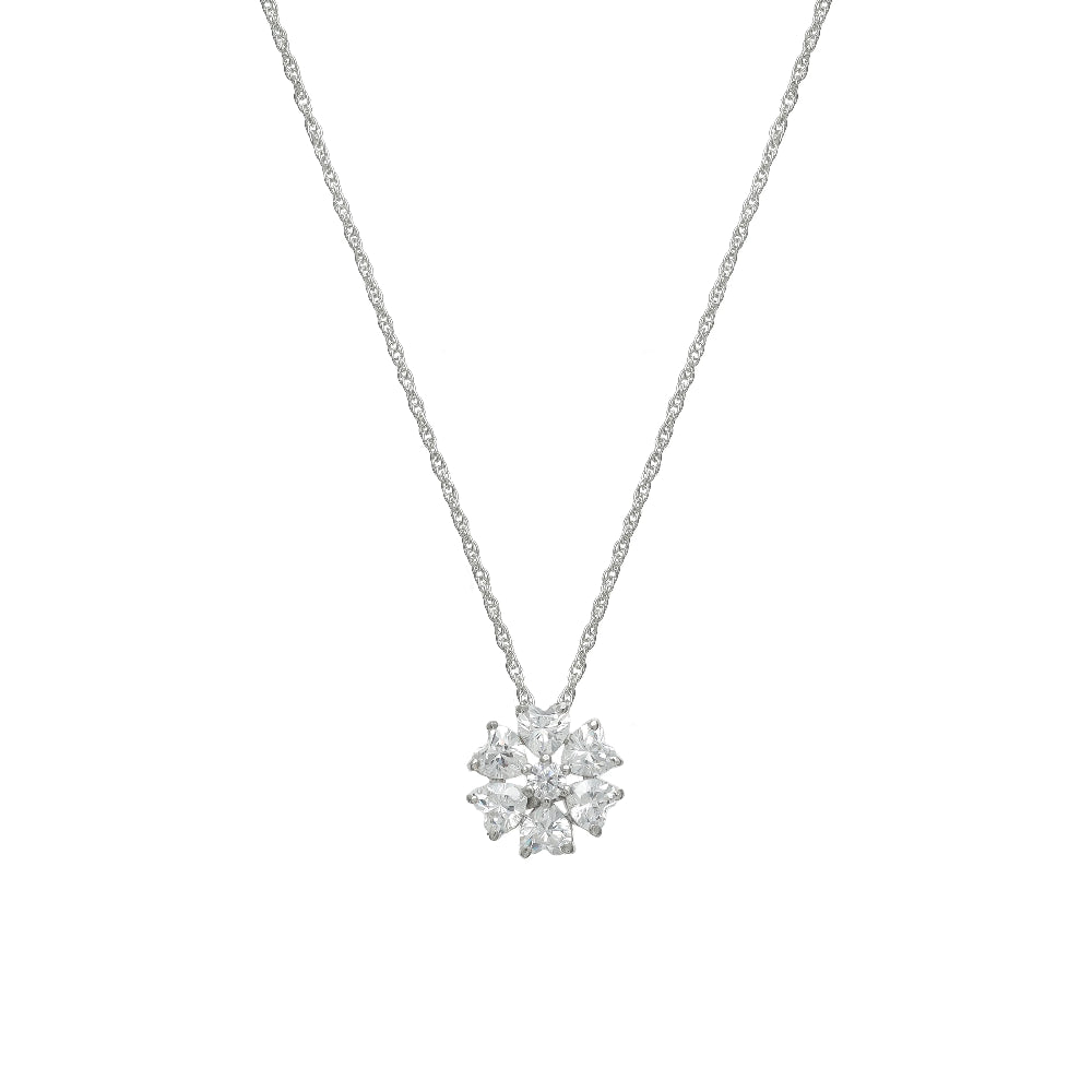 925 Silver Snowflake Spark Pendant - 925 sterling silver pendant by Tassya Silver