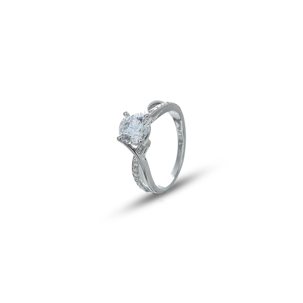925 Silver Solitaire Grace Ring - 925 sterling silver ring by Tassya Silver