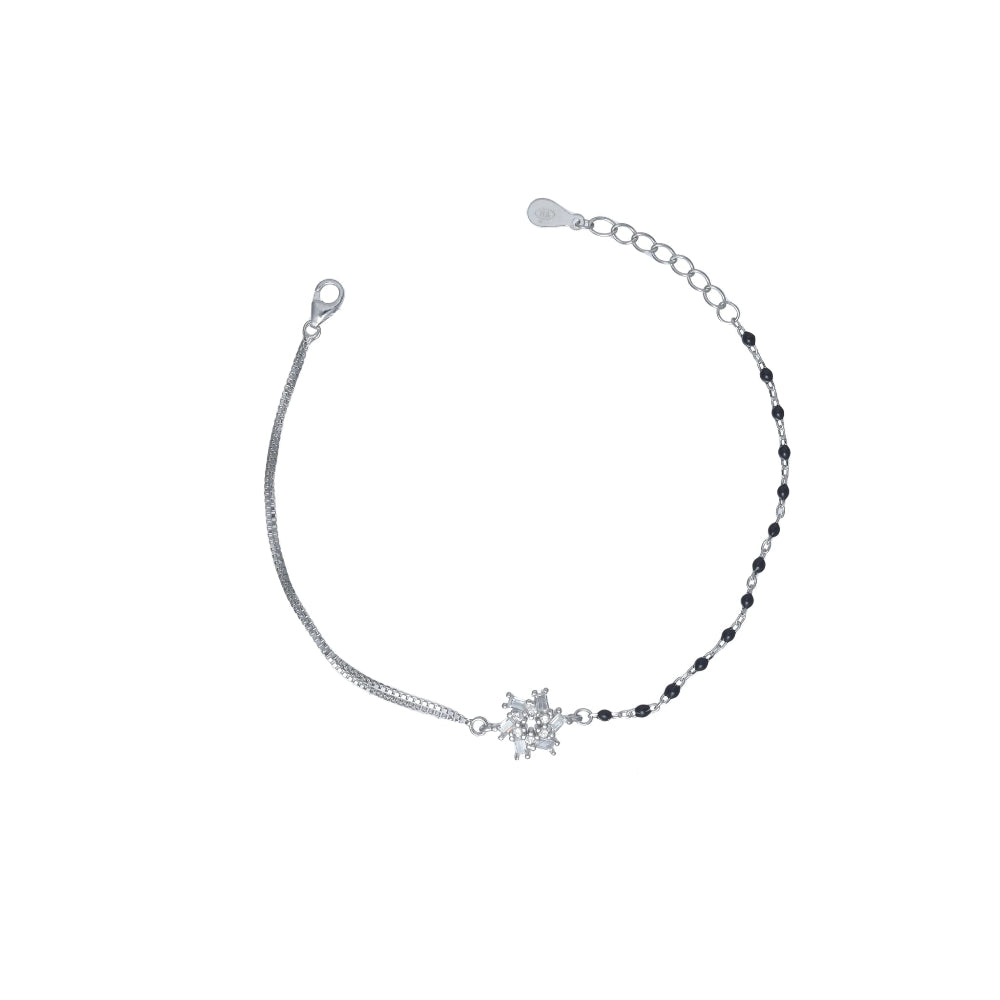 925 Silver Spark Mangalsutra Bracelet - 925 sterling silver mangalsutra by Tassya Silver