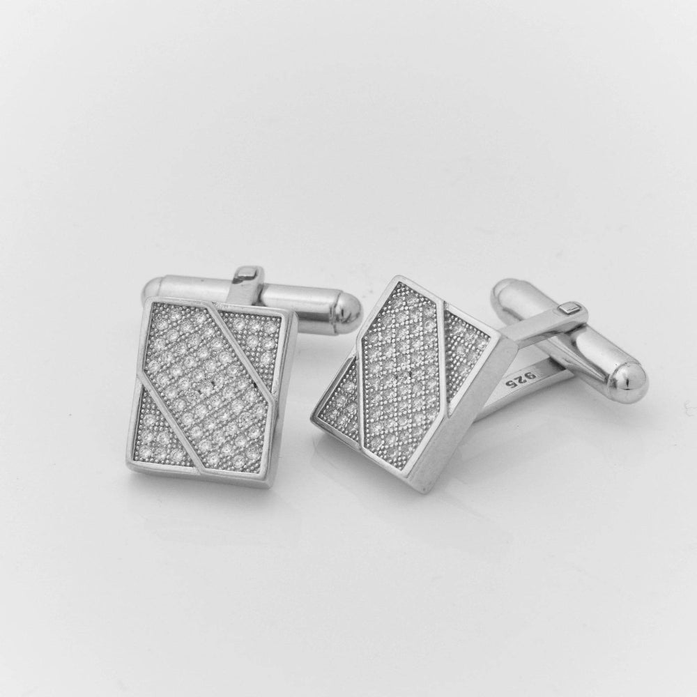 925 Silver Sparkle Cufflinks - 925 sterling silver jewellery by Tassya Silver