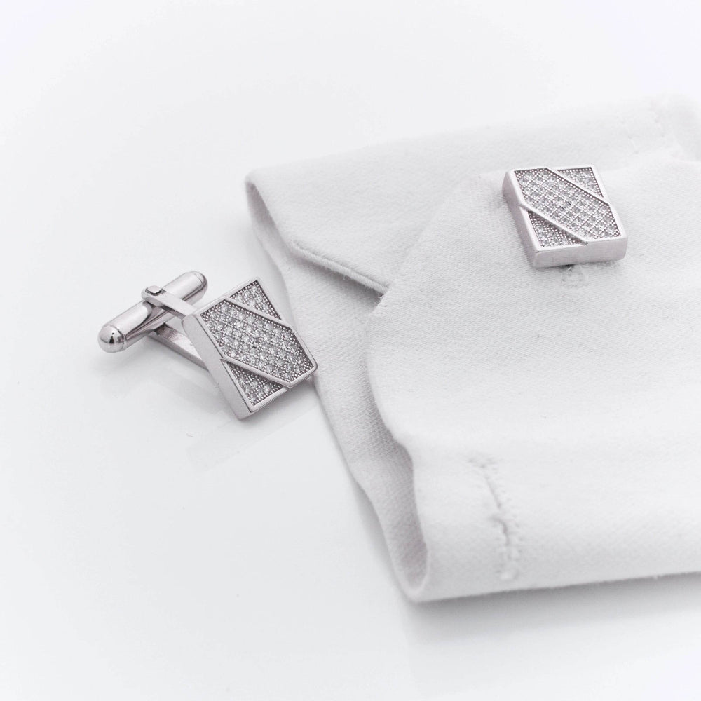 925 Silver Sparkle Cufflinks - 925 sterling silver jewellery by Tassya Silver
