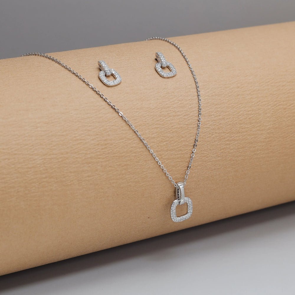 925 Silver Sparkle Cushion Pendant - 925 sterling silver pendant by Tassya Silver