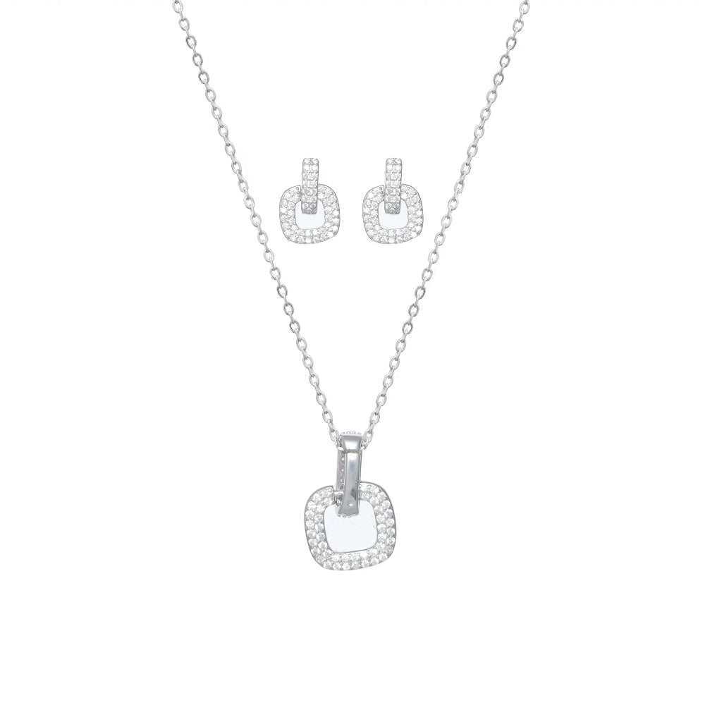 925 Silver Sparkle Cushion Pendant - 925 sterling silver pendant by Tassya Silver