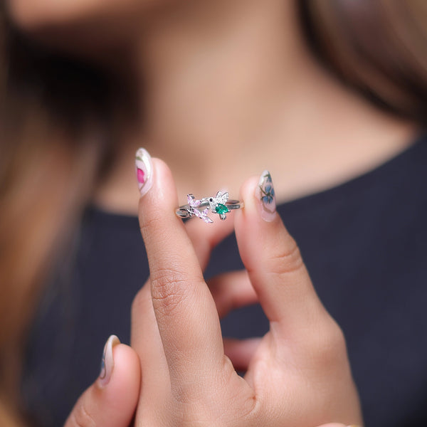925 Silver Spring Bee Ring