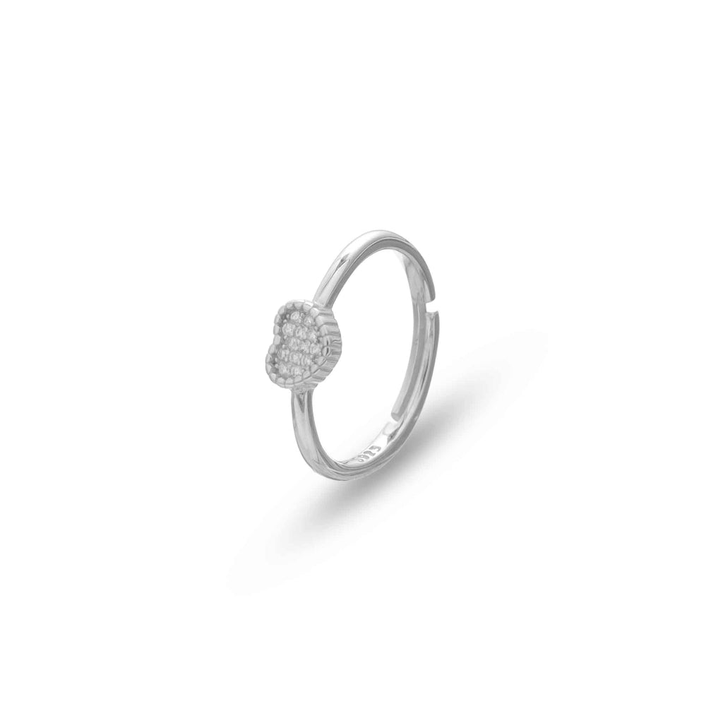 925 Silver Stardust Heart Ring - 925 sterling silver ring by Tassya Silver