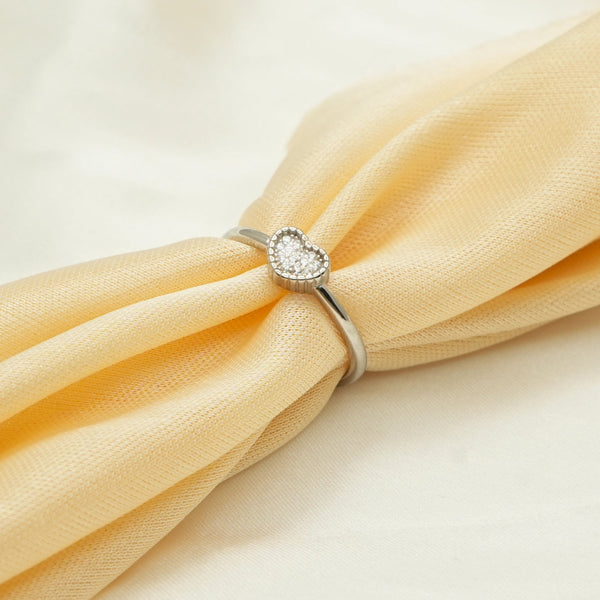 925 Silver Stardust Heart Ring