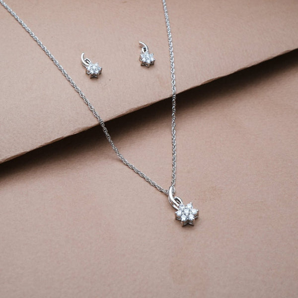 925 Silver Starshine Pendant & Studs Set